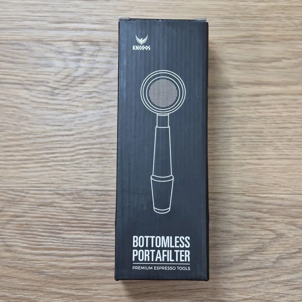 KNODOS 58mm Bottomless Portafilte, Walnut Handle BES870XL BES880 BES878 NEW